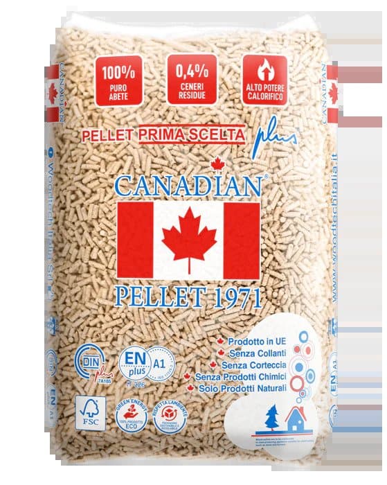 Pellet di abete Canadian ENplus A1 – Bancale 70 sacchi da 15 kg