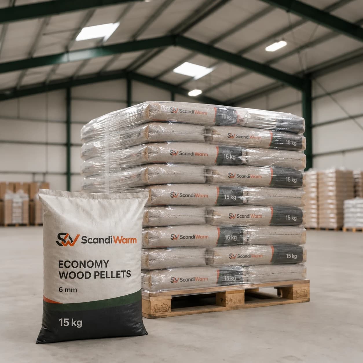 Pellet Economy 6 mm – Bancale 50 sacchi da 15 kg (750 kg)