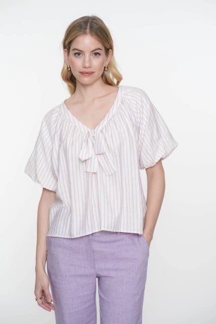 HAUT A RAYURES DETAIL NOEUD GEISHA 53062