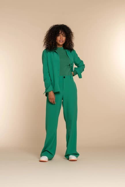 PANTALON LARGE VERT GEISHA 31662