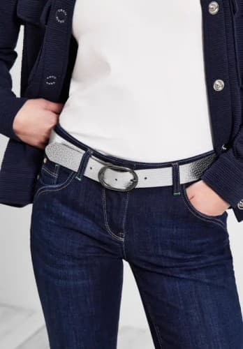 CEINTURE CUIR ARGENT CECIL 580678