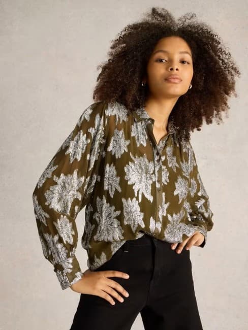 CHEMISIER IMPRIME ARGENT WHITE STUFF 442253