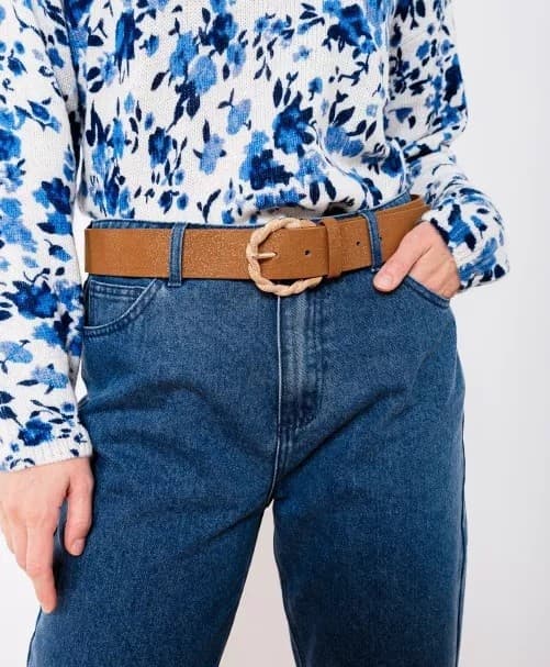 CEINTURE CAMEL BOUCLE DOREE C'EST BEAU LA VIE 011