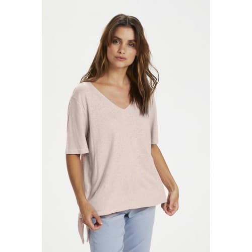 T-SHIRT LIN/VISCOSE 7663 CREAM