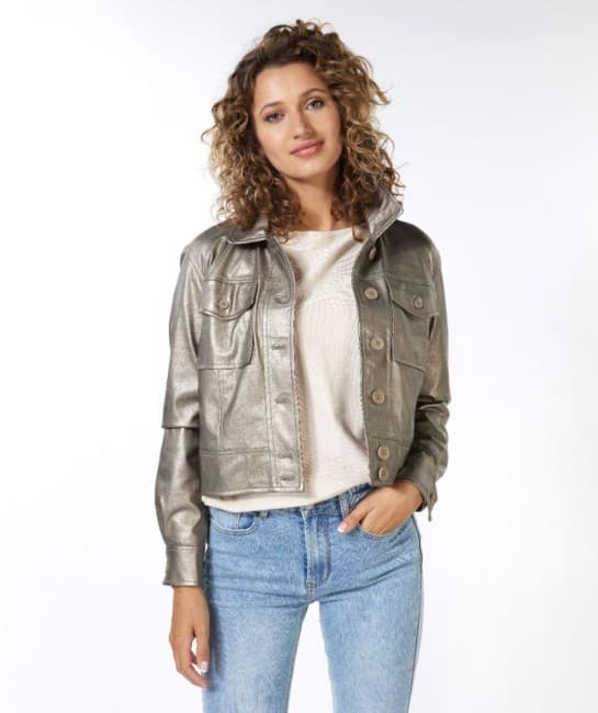 VESTE SIMILI CUIR DOREE ESQUALO FASHION 11501