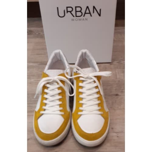 BASKETS BLANC/JAUNE BBJ