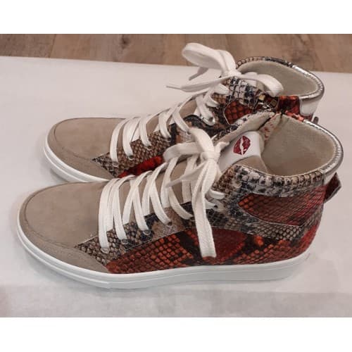 BASKETS CROCO ROUGE BISOUS CONFITURE BM3