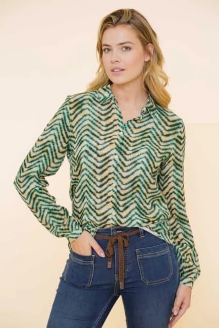 CHEMISIER IMPRIME ZIG ZAG GEISHA 43950