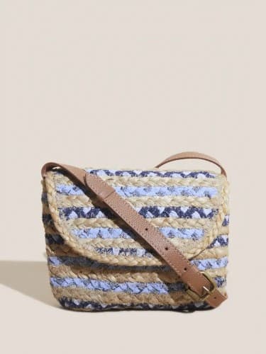 SAC TRICOLORE JUTE CUIR COTON WHITE STUFF 438798