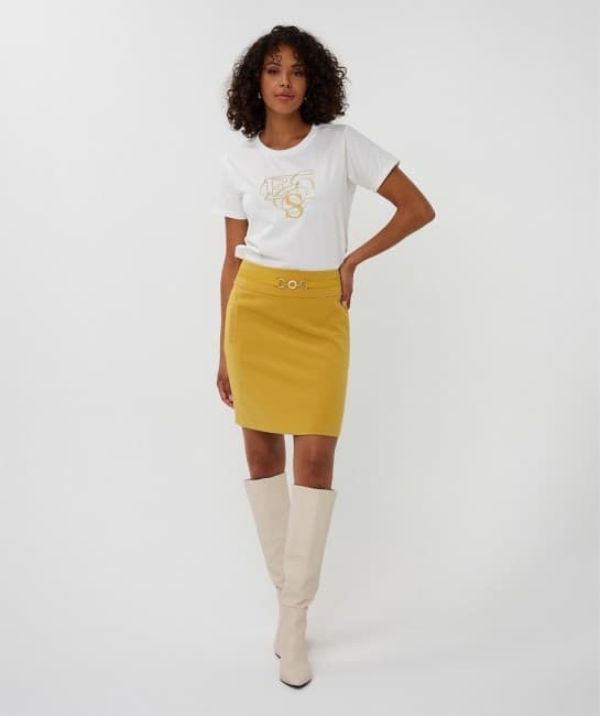 JUPE MOUTARDE ESQUALO FASHION 10507