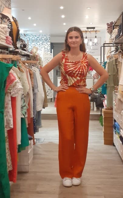 PANTALON ORANGE AGATHE ET LOUISE 5661