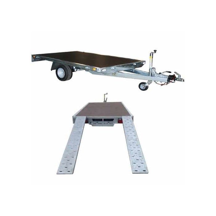 Plateau nu surbaissé roues dessous avec rampes gamme XR 260 PL