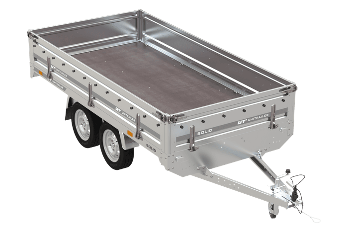 Remorque 2 Essieux 304x153 Unitrailer Solid 300/2 Ptac 750 Kg
