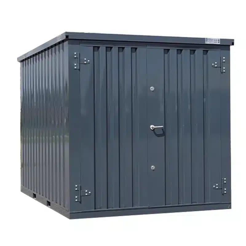 Container 3 x 2 Meter Doppeltür an der kurzen Seite Anthrazit RAL 7016