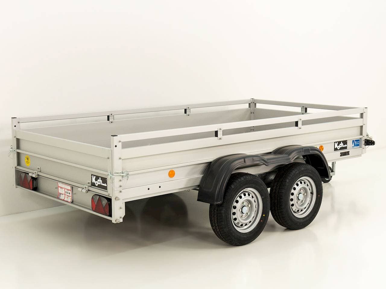 Remolque de plataforma profesional KOCH 7.20 – 2.000 kg – Con freno