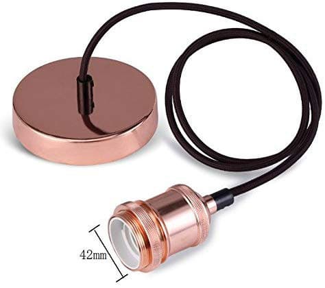 Suspension opaline tulipe dentelle bleue - Métal Glacé Rose