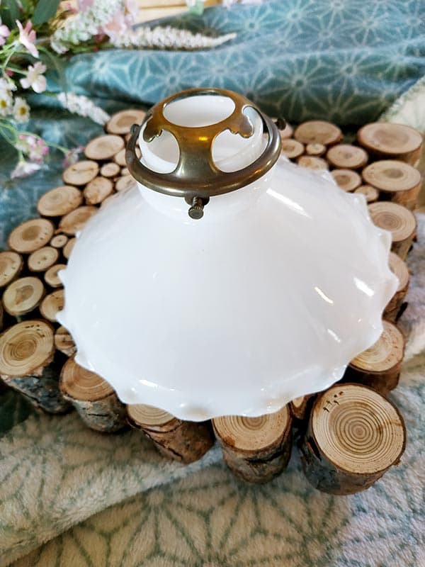 Abat-jour petite opaline lisse blanche VENDU