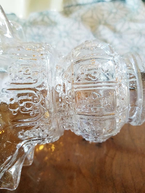 Suspension opaline tulipe transparente et cuivrée vintage - Abat-jour seul