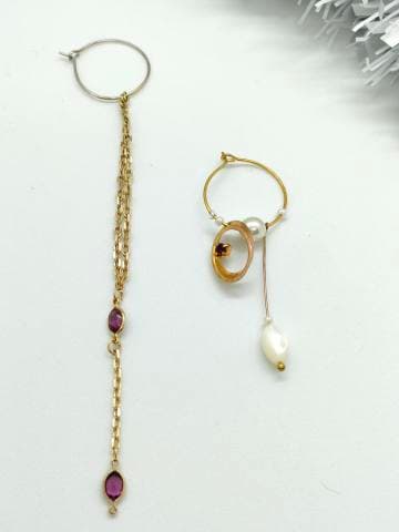 Boucles d'oreilles asymétriques vintage - Rubi VENDU