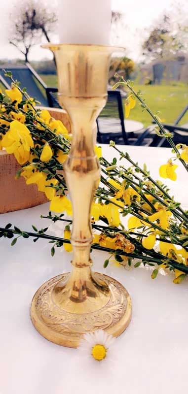 Bougeoir en laiton, mono bougie