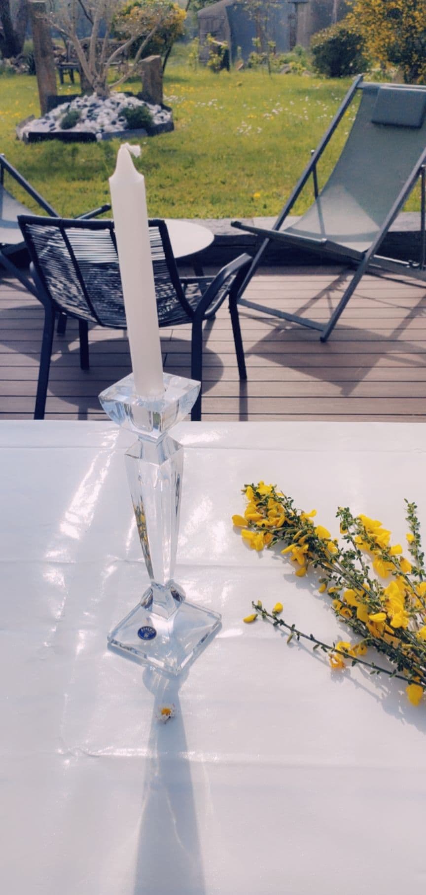 Chandelier cristal massif uni de bohème EMPERY