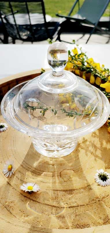 Sucrier en cristal et son couvercle VENDU