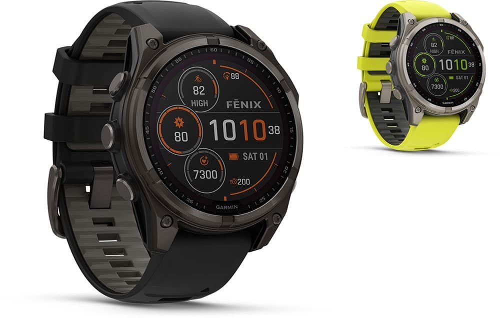 Garmin Fēnix® 8 - 47 mm Solar Sapphire - GPS Multisport Smartwatch - Graphit/Carbongrau