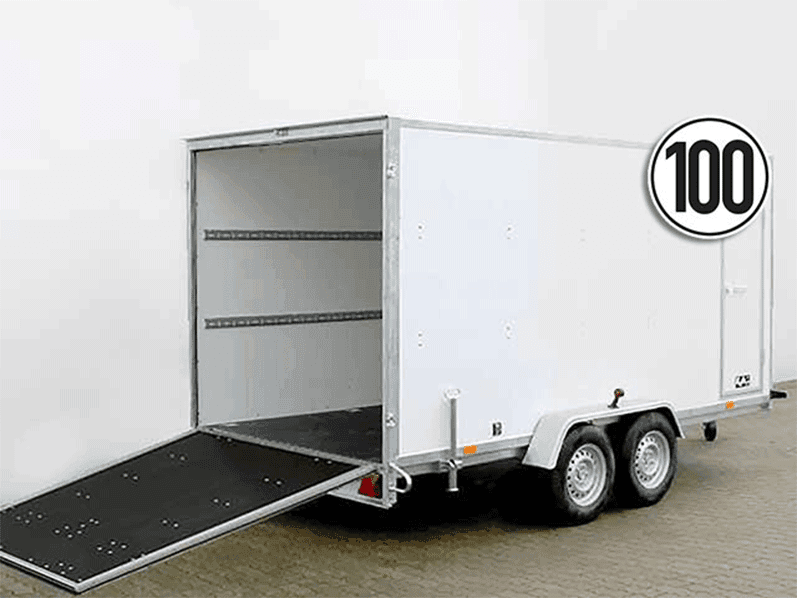 Blyss Kofferanhänger BK 200 x 400 cm Höhe 190 cm 2,7t, 100 km/h, Rampe