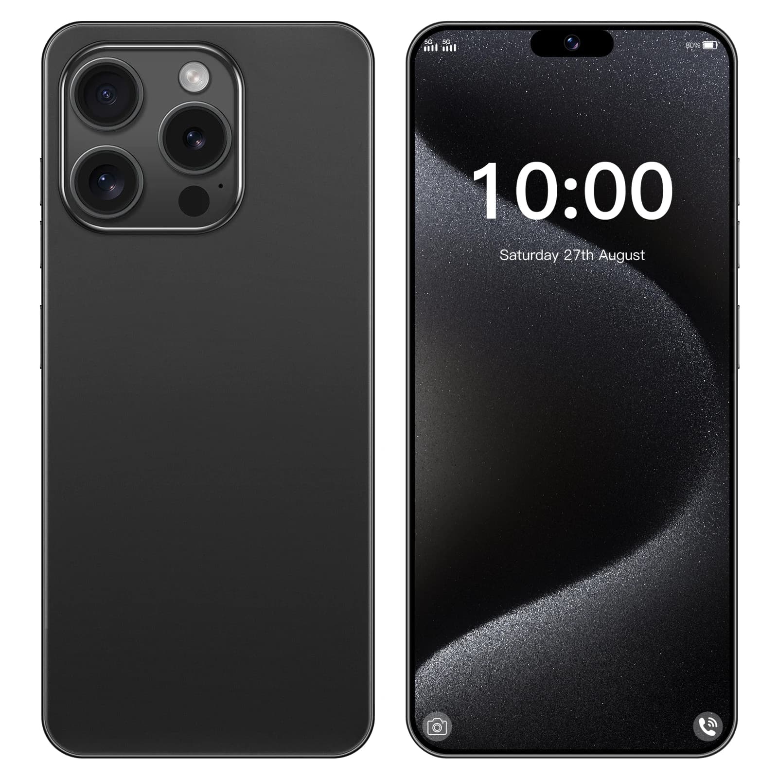 Expérience Visuelle Exceptionnelle: Le Smartphone Original i16 Pro Max 2025 avec Écran HD, Caméra Haute Résolution, Andoid 14 - Black - 12GB 512GB