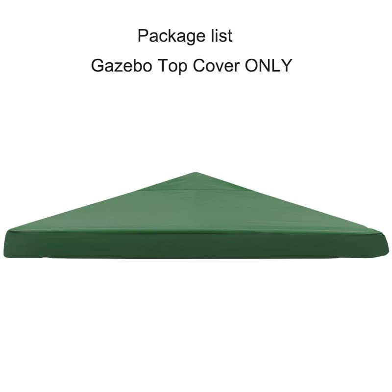 Parasol de jardin extérieur, 3x3m, auvent de belvédère, 118 "x 118", pare-soleil de remplacement - GERMANY - Single Layer Green - 3m * 3m