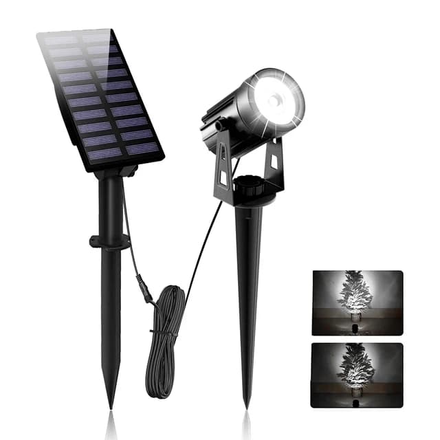 Lampe Solaire LED d'Extérieur Imperméable, Conforme à la Norme IP65, Lumière Blanche Chaude ou Froide, Luminaire Décoratif, Idéal pour un Jardin ou un