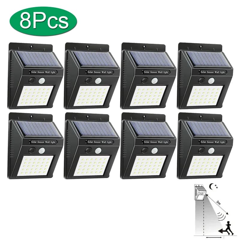 30 LED lumière solaire PIR capteur de mouvement applique murale lampe solaire extérieure étanche solaire alimenté lumière du soleil lampadaire décor d