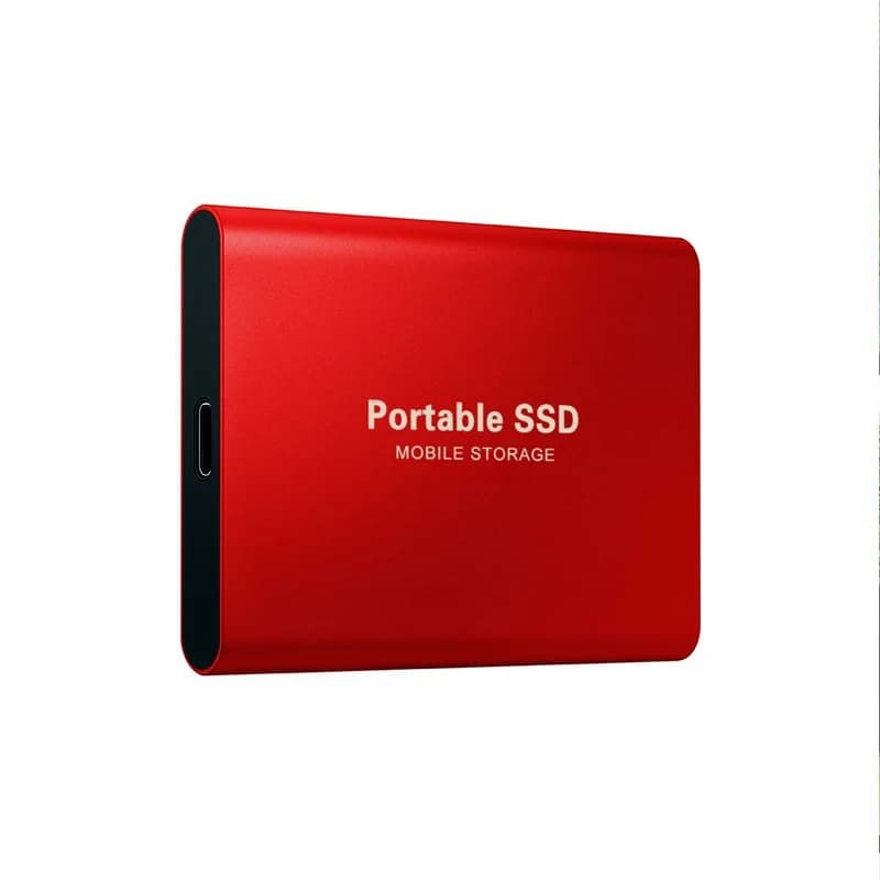 Disque Dur Externe SSD USB 1.8 de Type C de 3.0 Pouces, Capacité de 500 Go, 1 To, 2 To, pour Ordinateur Portable - Rouge - 4TB
