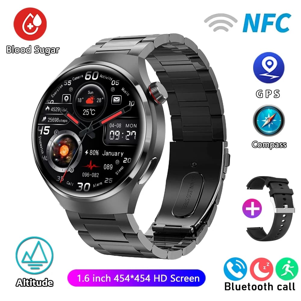 Nouveau Huawei GT4 PRO montre intelligente hommes montre 4 Pro AMOLED HD écran Bluetooth appel GPS NFC fréquence cardiaque étanche SmartWatch 2025 nou