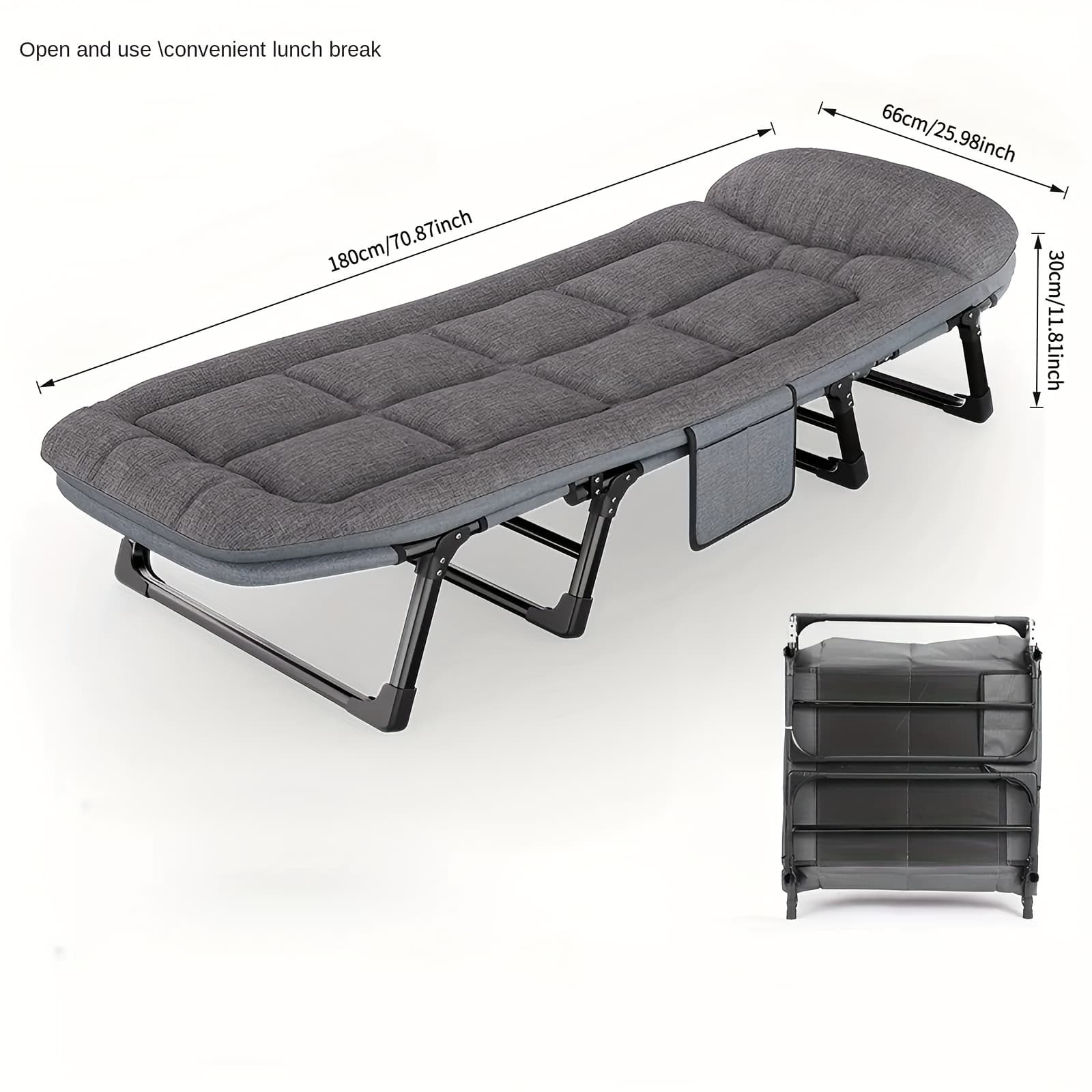 Ne Partez Pas en Voyage Sans Ce Lit Pliant Incontournable pour l'Extérieur - 65.99*180.01cm
