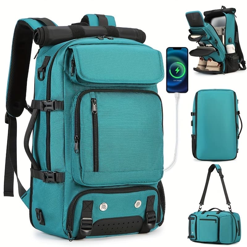 Collection 2025 - Sac à Dos de Randonnée Extérieur Élégant Disponible en Blanc, Rouge, Noir - paon bleu