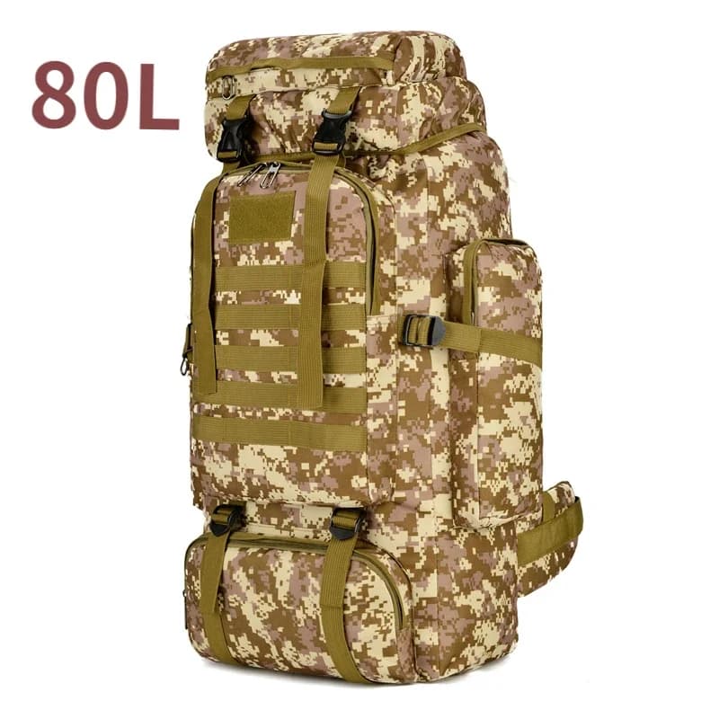 "Découvrez le Sac à Dos Militaire 100L : Le Meilleur Compagnon pour vos Aventures Outdoor - 100L (Desert)