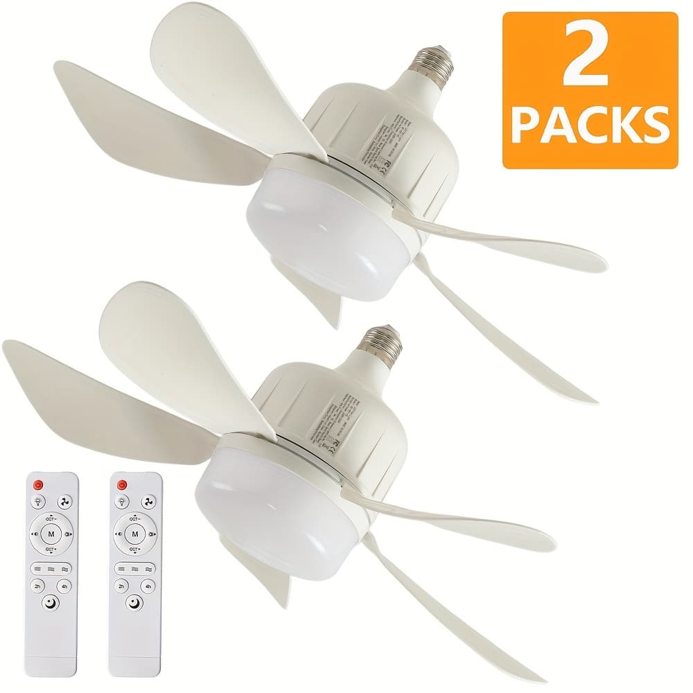 2 pièces Ventilateur Plafond LED AOSUI – Télécommande, Design Moderne & Fonction Mémoire, télécommande
