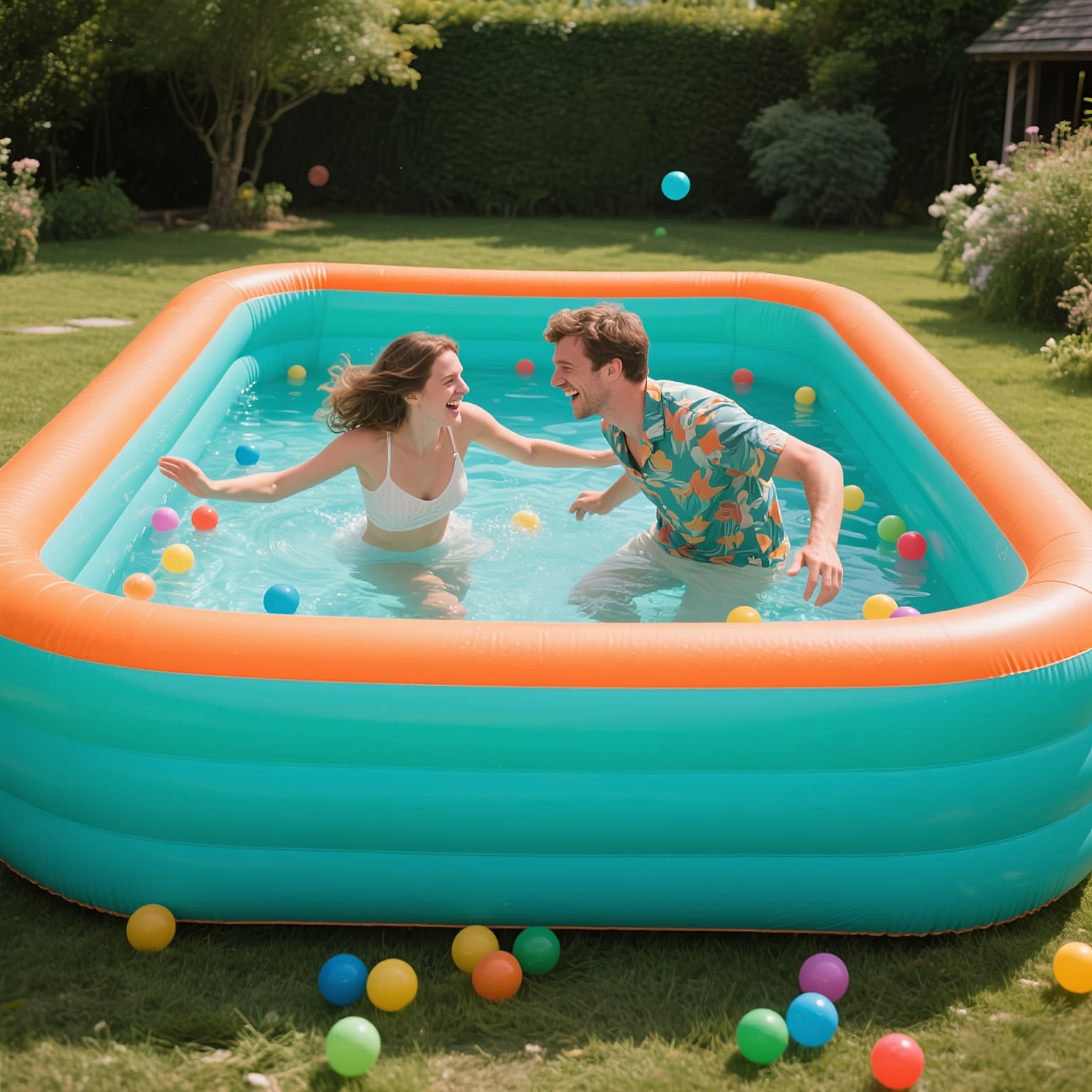 Piscine Gonflable XXL 3 Couches - Été Fun Sans Électricité, 1-3 Adultes