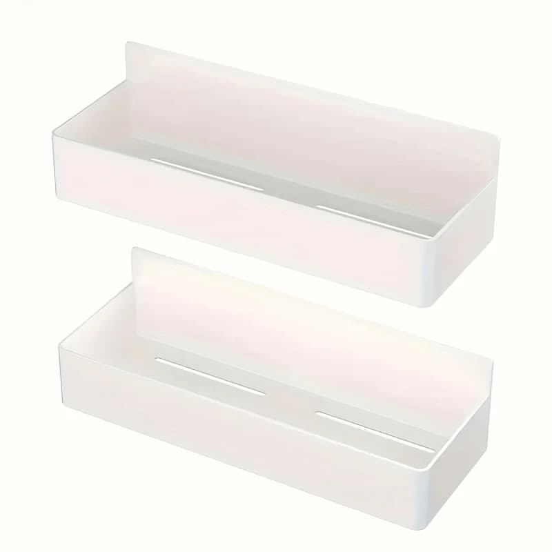 Étagères Magnétiques Cuisine (x2) – Rangement de produits courant Sans Perçage - White - 2pcs