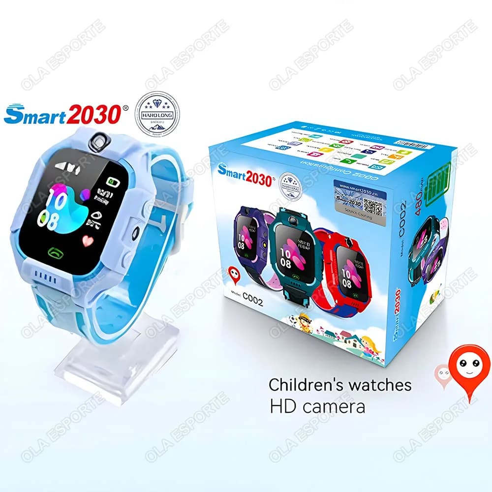 Montre Connectée Enfant GPS – Localisation, SOS, Appels & Caméra Étanche IP67 - blue