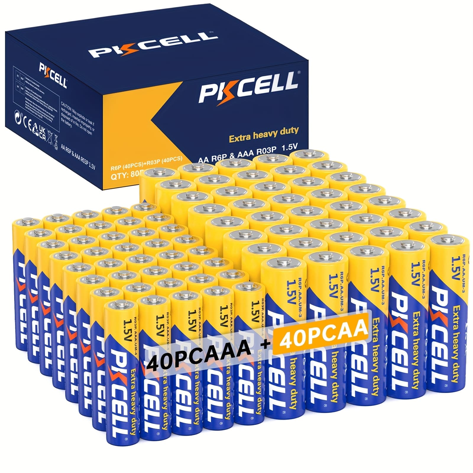 Pack de 48 ou 80 Piles AAA/AA 1,5V – Énergie Fiable pour Tous Vos Appareils - 80 pièces