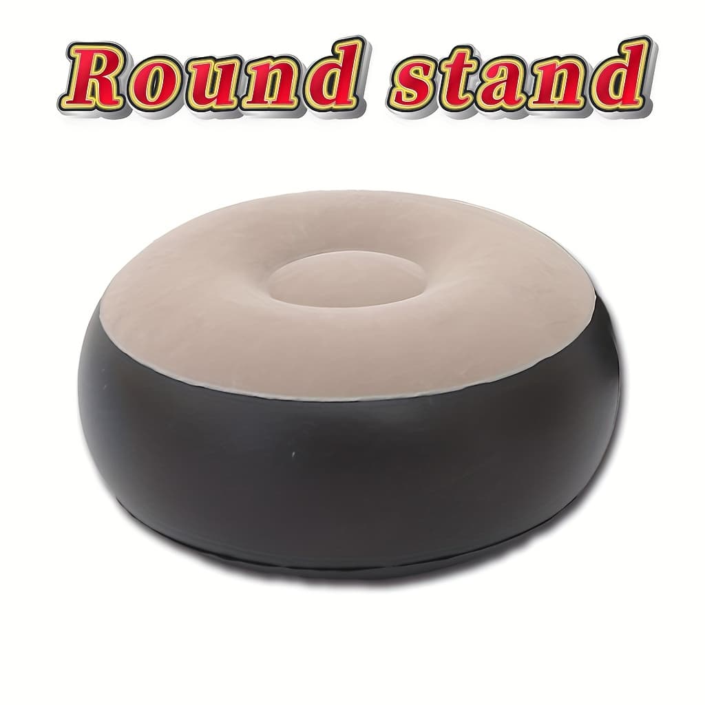 Fauteuil Gonflable Intérieur / Extérieur avec Repose‑Pieds – Portable, Léger & Gonflage Express - Café