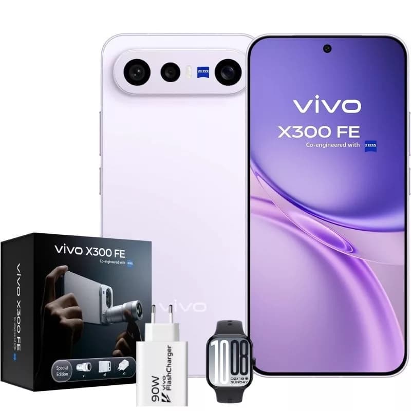 Smartphone Vivo X300 FE 12GB/ 512GB/ 6.31’/ 5G/ Púrpura/ Incluye Extensor Teleobjetivo