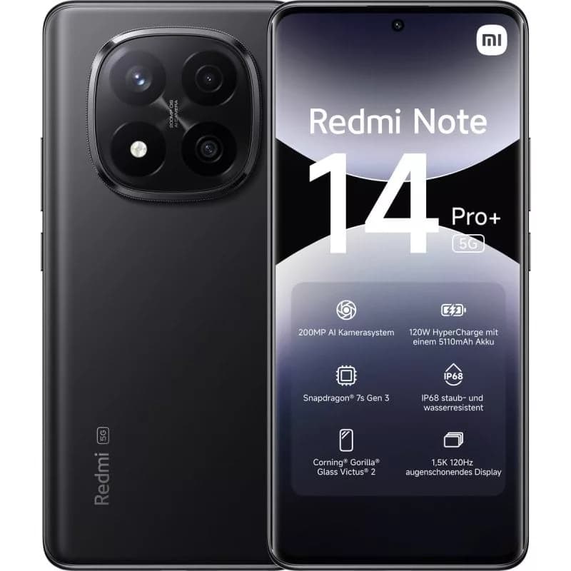 Smartphone Xiaomi Redmi Note 14 Pro+ 12GB/ 256GB/ 6.67’/ 5G/ Negro