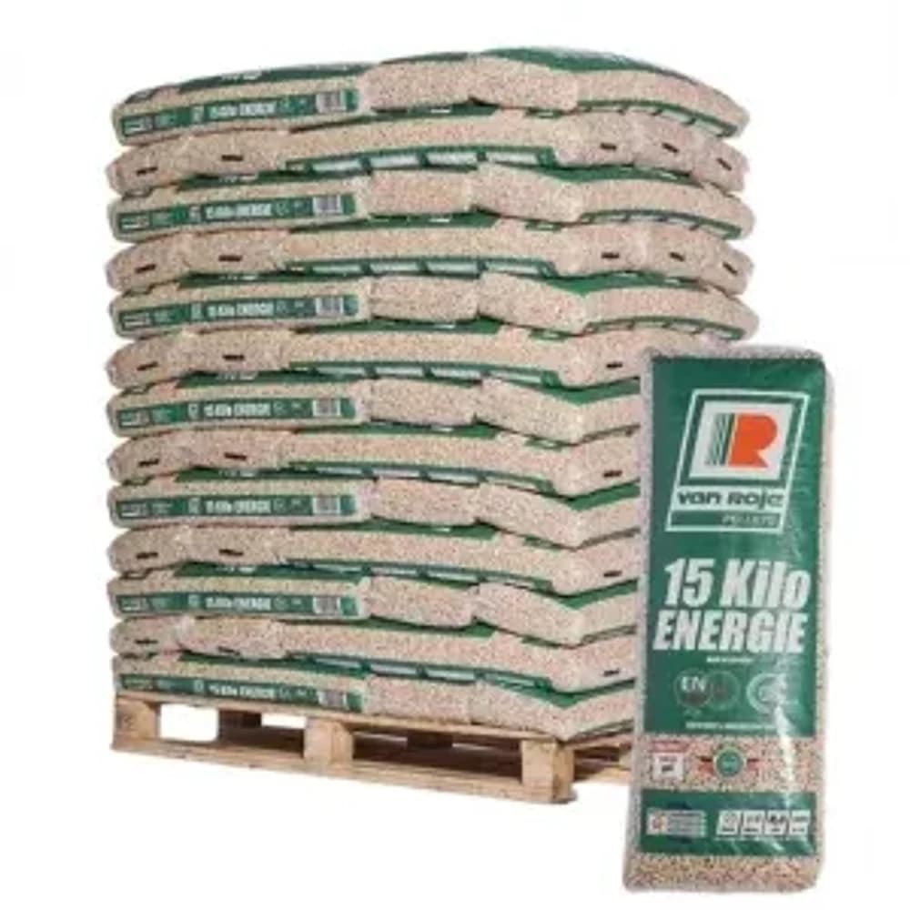 Granuleo — Pellets Van Roje 65 sacs de 15 kg Ø 6 mm PCI ≥ 4,6 kWh/kg