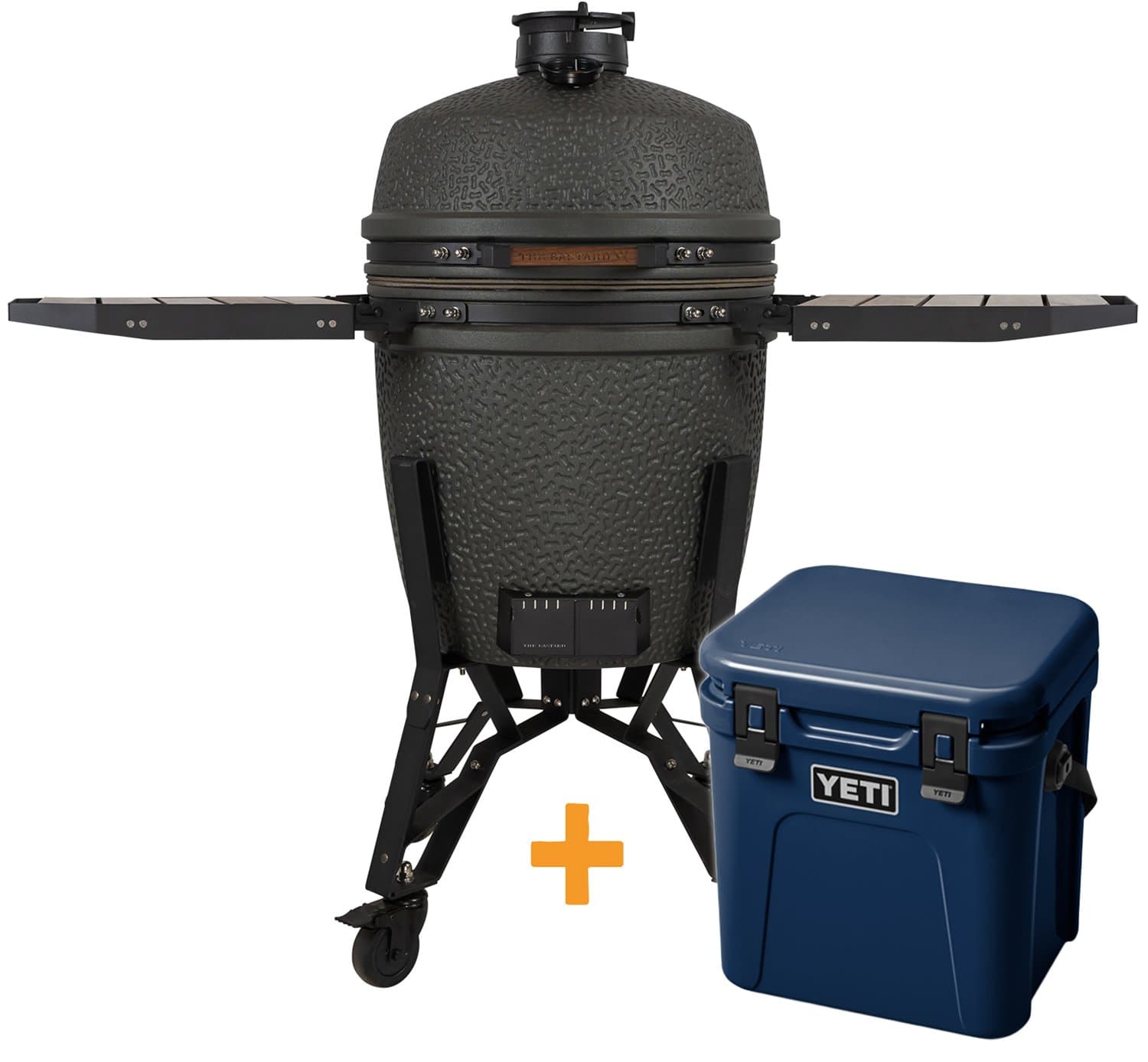 The Bastard Keramikgrill VX Large Complete schwarz matt inkl. YETI ROADIE 24 Kühlbox Navy