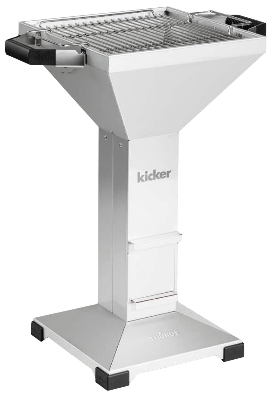 Thüros Holzkohlegrill T3 Edelstahl Säulengrill 42x42 cm - kicker EDITION