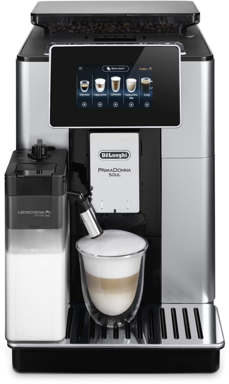 De'Longhi ECAM 610.55.SB PrimaDonna Soul Kaffeevollautomatsilber-schwarz