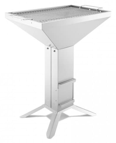 Thüros Holzkohlegrill T4-4F Edelstahl Säulengrill 40x60 cm 4 Fuß